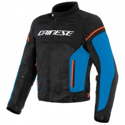 DAINESE AIR FRAME D1 TEX JACKET BLACK/LIGHT-BLUE/FLUO-RED